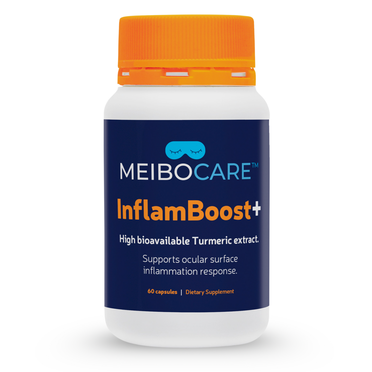 MEIBOCARE - Turmeric Supplement - Curcumin Extract with Black Pepper for Enhanced Absorption - Eye Health Support - Tear Film Stability Formula - Ocular Comfort - 60 Capsules